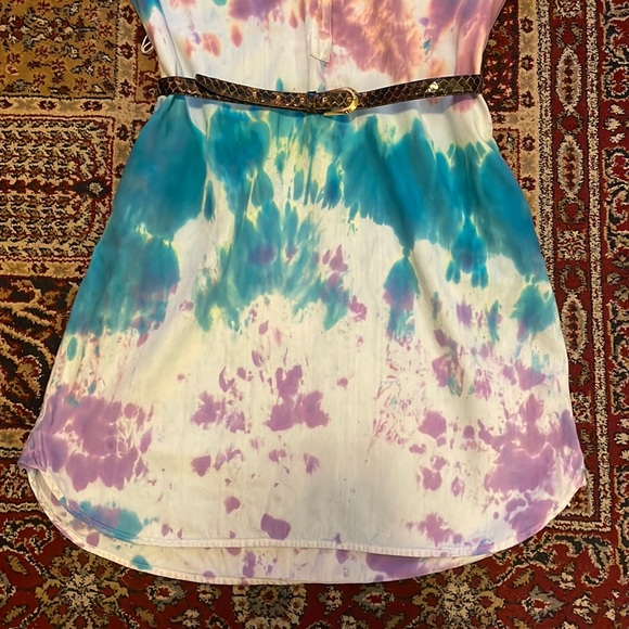 Size xs GAP hand dyed tunic shirt with vintage leather belt - Picture 4 of 12